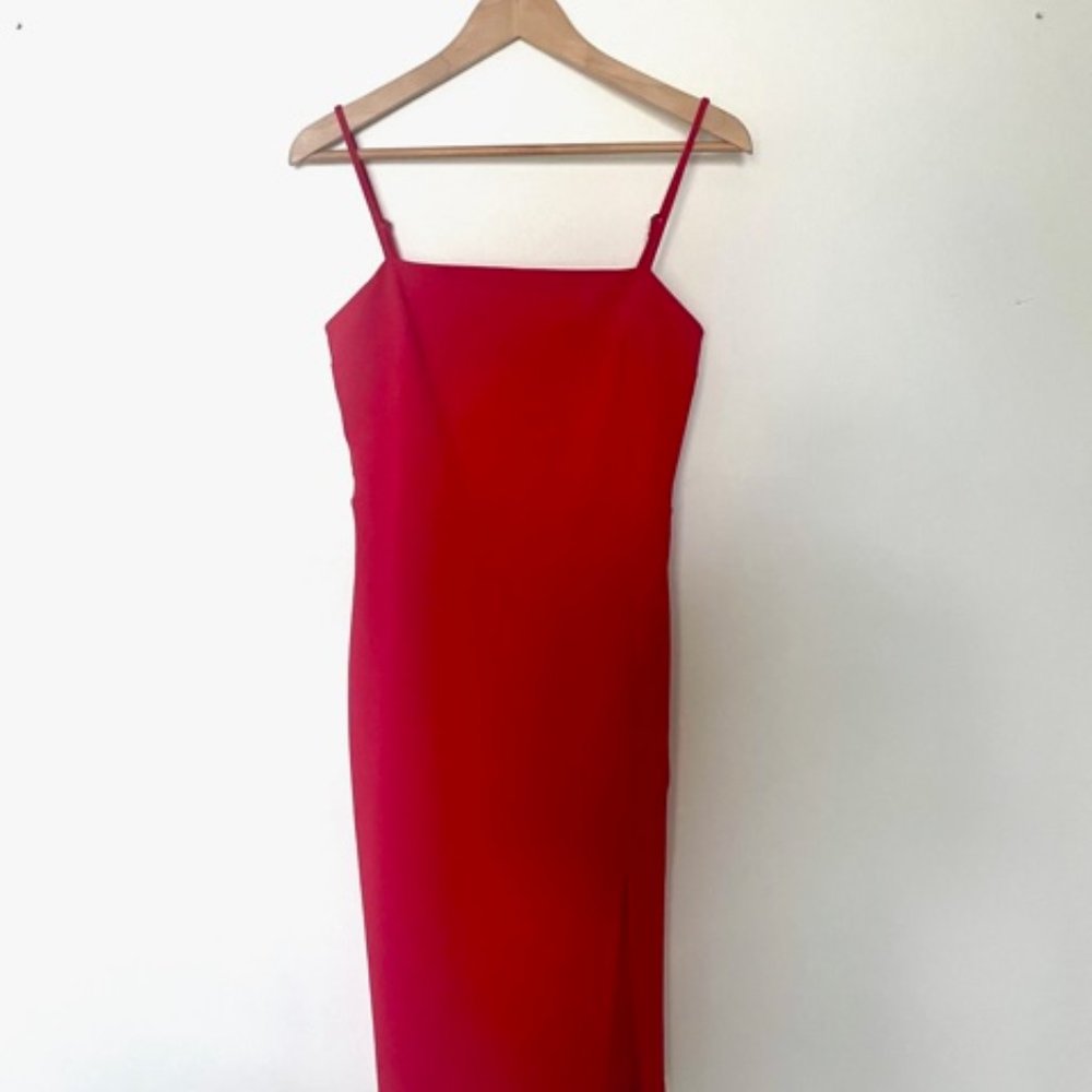 Express Red Cocktail Formal Dress Size 4 Square Neckline
